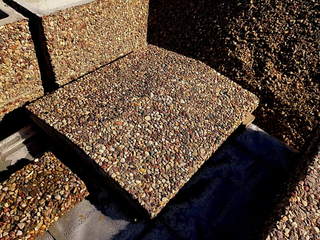 колпаки по технологии мытый бетон