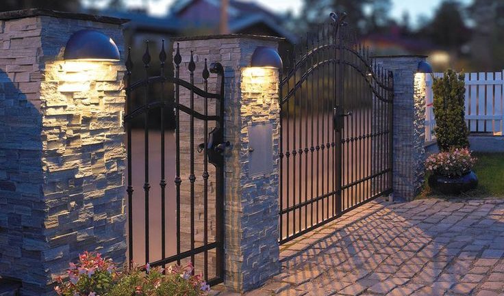 подсветка забора