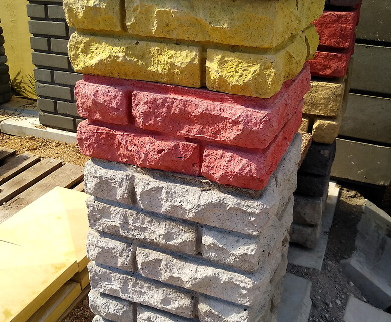 дикий камень блок столба